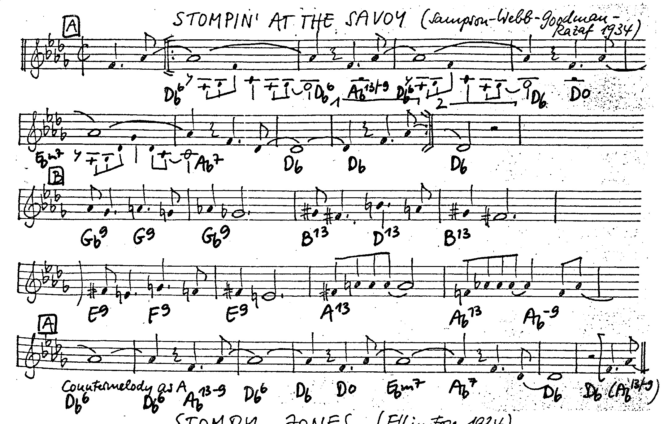 stompin' at the savoy leadsheet – book us for your next 20s or gatsby event